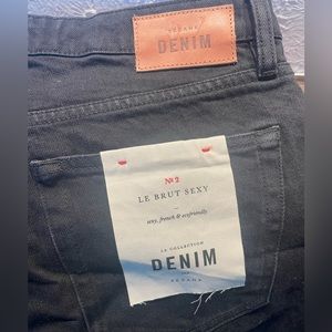 Sezane Black Denim Jeans size 31 NWT
